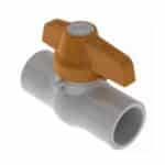 válvula de bola PVC soldar liviana eco pcp tubería